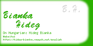 bianka hideg business card